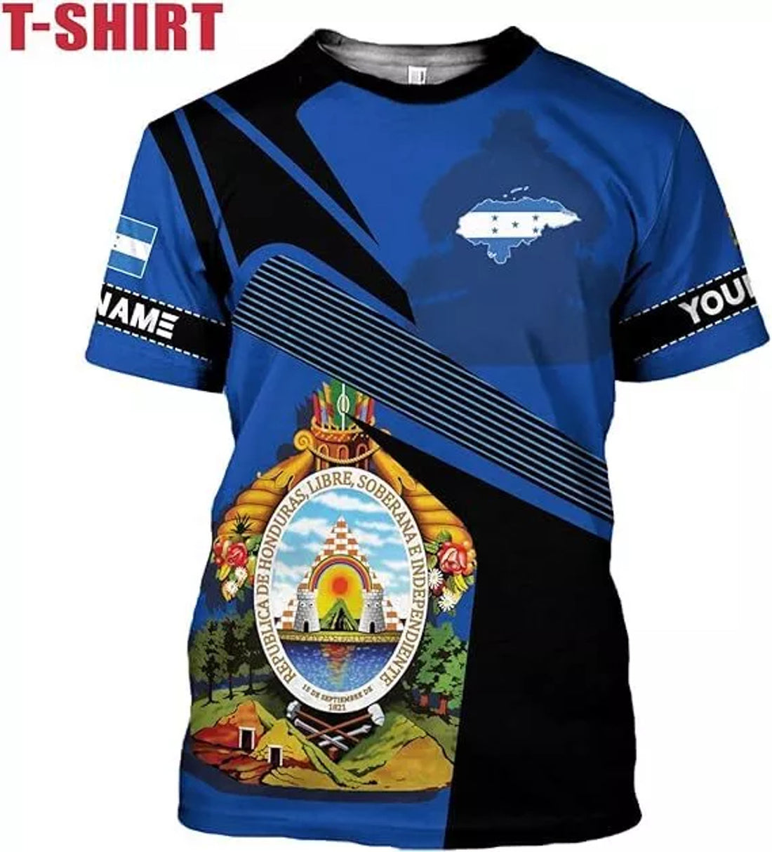 Custom Honduras Shirt 3D Honduras Shirts Men Women Honduras Pride T-Shirt