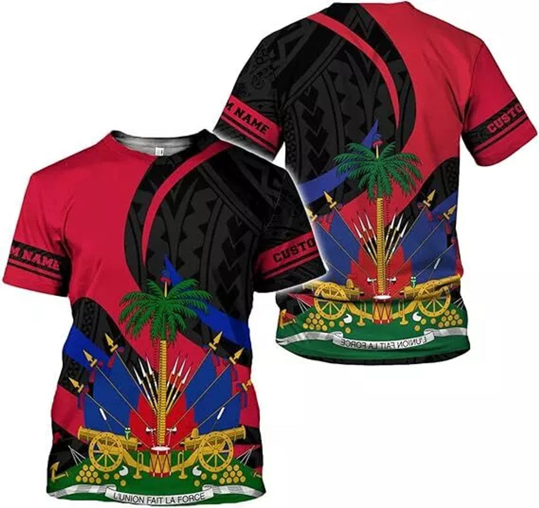 Custom Haitians Flag Pride Shirt Haiti Shirts for Men Haitian Pride T-Shirt S- 5XL