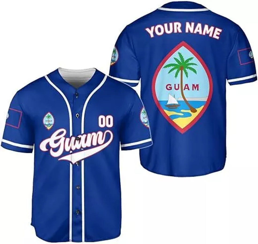 Custom Guam Baseball Jersey Shirt, Guam Jersey, G Guam Islander Pride