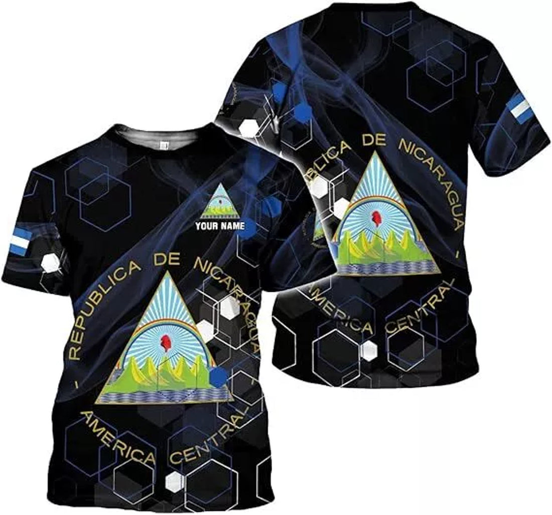 Custom Nicaragua Flag Shirts Nicaraguan Camisas T-Shirt Nicaragua Shirt 3D