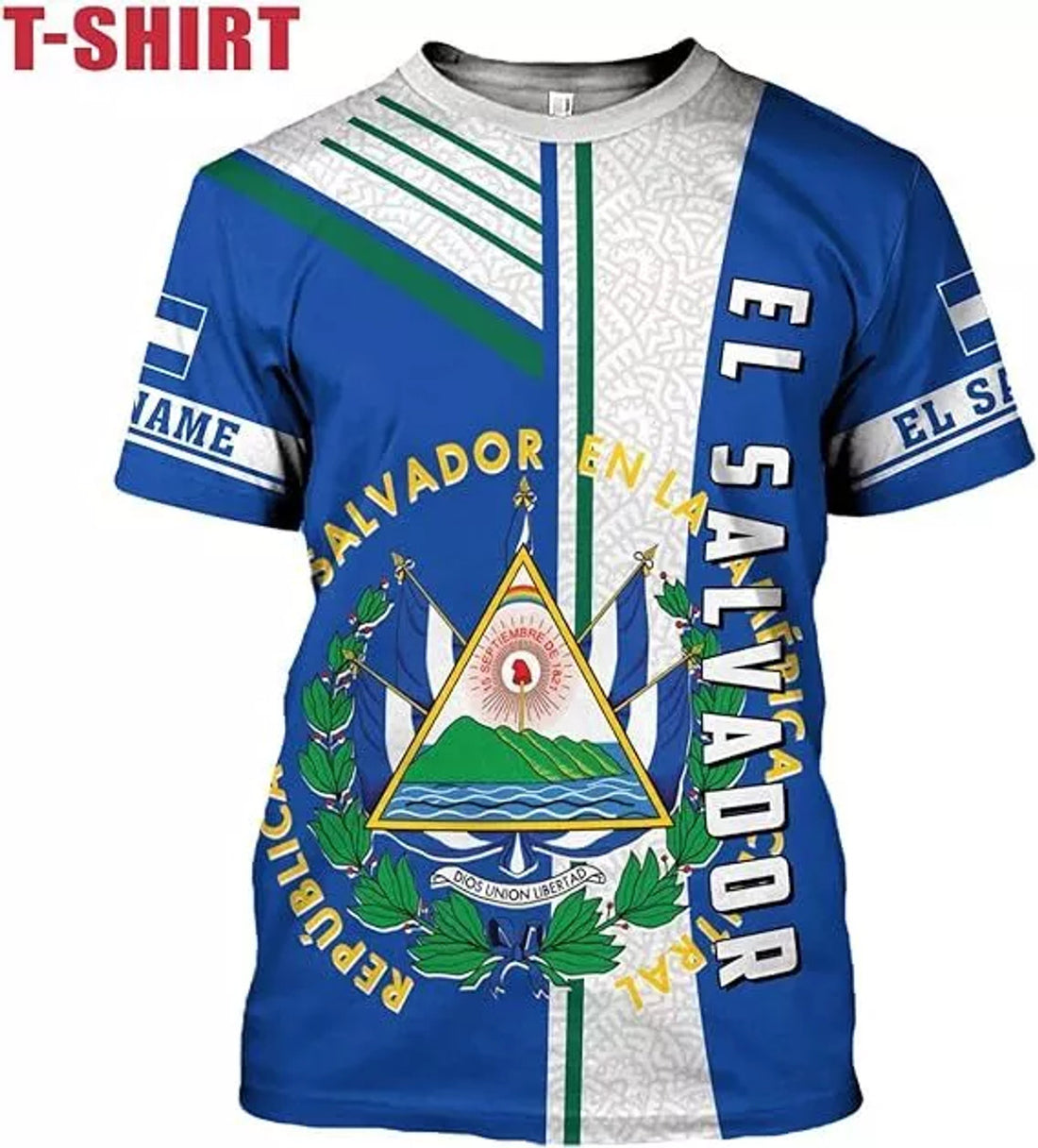 Custom El Salvador Shirt 3D, El Salvador Flag Shirt for Men Women, El Salvador T-Shirts