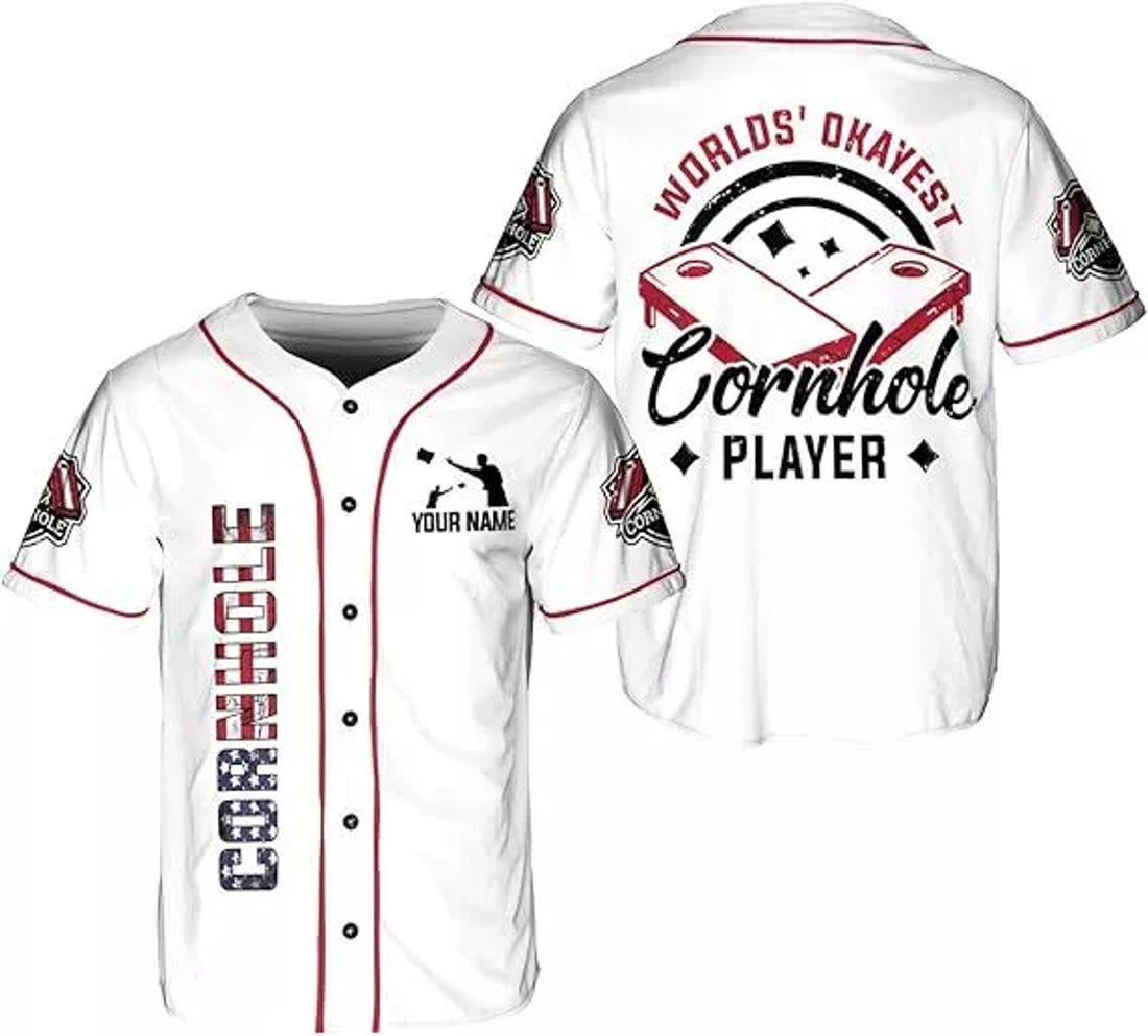 Custom Cornhole Baseball Jersey Cornhole Toss Like A Boss Shirts Funny Cornhole
