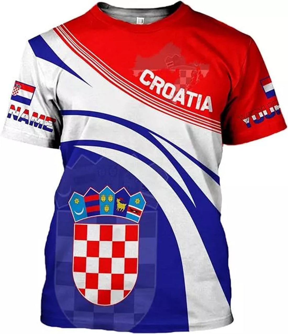 Custom Croatia 3D Shirt for Men Women Custom Croatia Flag T-shirt, Croatia Shirt Croati
