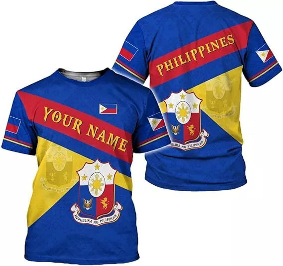 Custom Philippines Shirts 3D, Filipino Flag Pride Shirt Philippines Shirt Flag