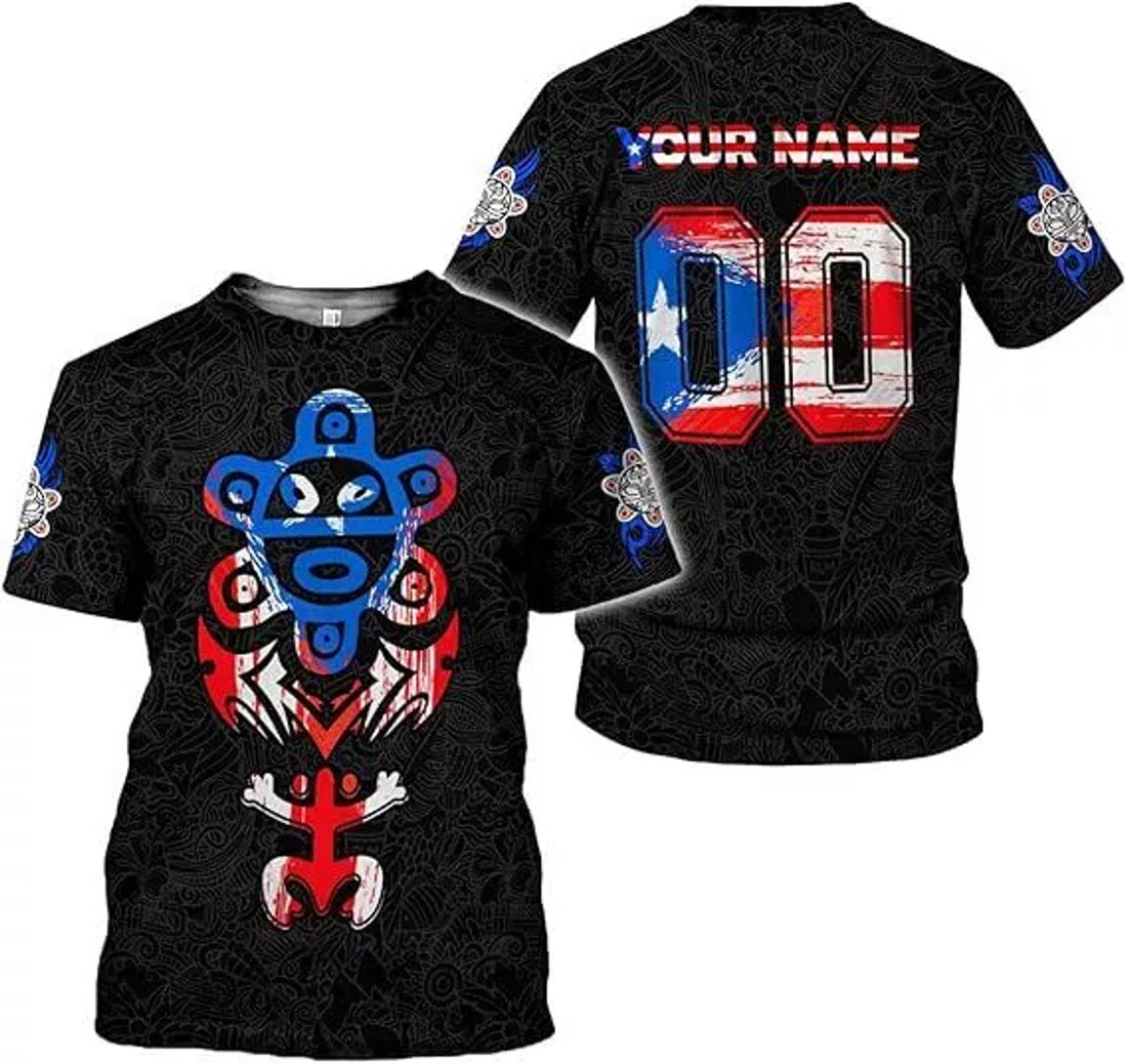 Custom Puerto Rico Shirts 3D Puerto Rico Shirt Puerto Rico Flag T-Shirt for Men