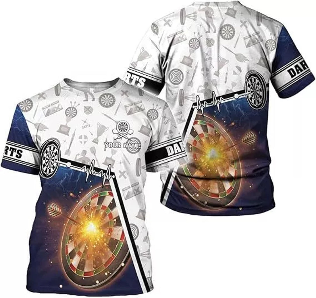 Custom Dart Shirts Men Women 3D Polo Custom Name Team Jersey Funny Dartboard