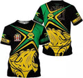 Custom Jamaica Flag Lion Shirt for Men Women Jamaican Pride T-Shirt