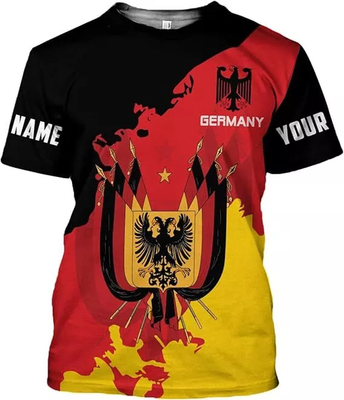 Custom Germany Shirt 3D Custom German Shirt gift for Men and Women German Flag Shirt
