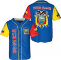 Custom Ecuador Baseball Jersey Shirt, Ecuador Flag Jersey, Ecuadorian Jers