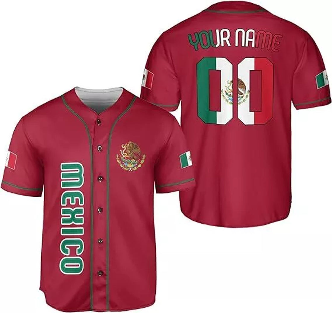 Custom Mexico Baseball Jersey Soccer Shirt Men Women Mexican Jersey Mexicana