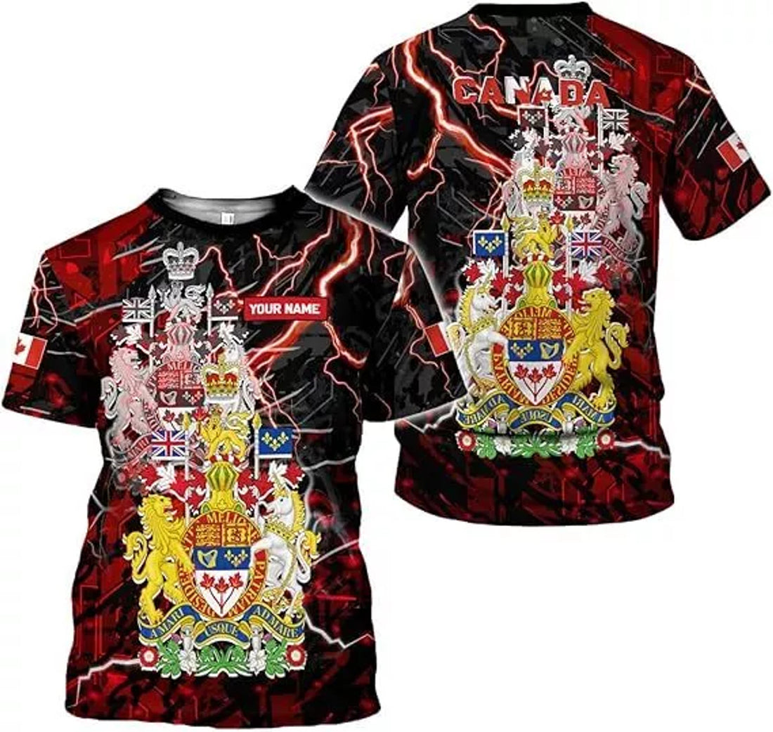 Custom Canada Shirt 3D, Canadian T-Shirt for Men and Women, Canadian Shirt, Canada
