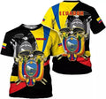 Custom Ecuador Shirt 3D, Ecuador Ecuadorian Flag Pride Gift T-Shirt, Ecuador Shirts