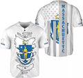Custom Personalized Name Massachusetts Baseball Jersey Shirts Massachusetts Shirts for