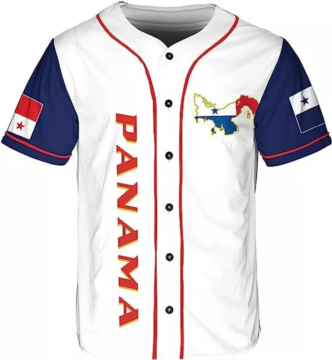 Custom Personalized Panama Baseball Jersey Camisa Shirt Panamanian Flag Jersey
