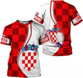 Custom Croatia 3D Shirt for Men Women Custom Croatia Flag T-shirt, Croatia Shirt