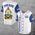 Custom Personalized Name Honduras Flag Honduras Coat of Arms 3D Baseball Jersey