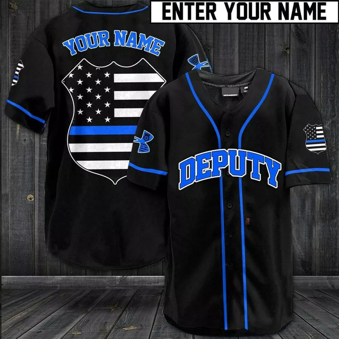 Custom Police Deputy Custom Name Baseball Jersey Shirt 3d s 5xl Men Dad Father Day Gift