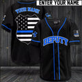 Custom Police Deputy Custom Name Baseball Jersey Shirt 3d s 5xl Men Dad Father Day Gift