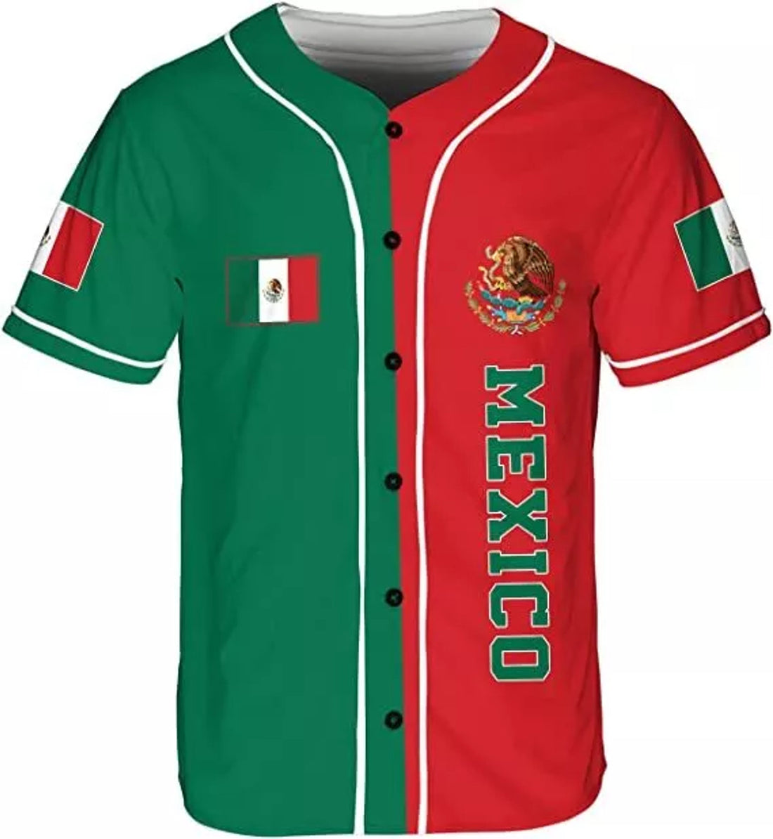 Custom Name Mexico Mexican Baseball Shirt, Customized Team Name Mexican Aztec Baseball Jersey