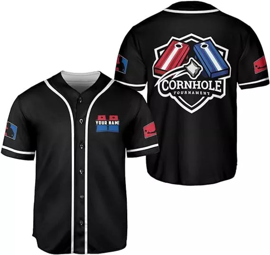 Custom Cornhole Baseball Jersey Like A Boss Funny Cornhole