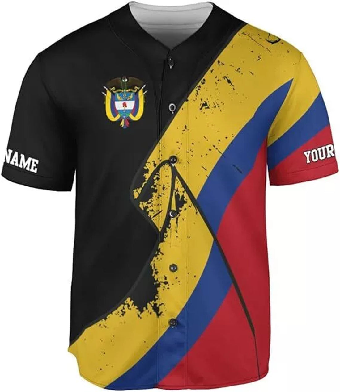 Custom Colombia Baseball Jersey Custom Colombia Flag Jersey Shirts for Men Women