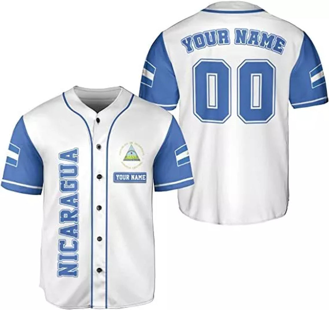 Custom Personalized Nicaragua Baseball Jersey, Custom Nicaragua Baseball Jersey