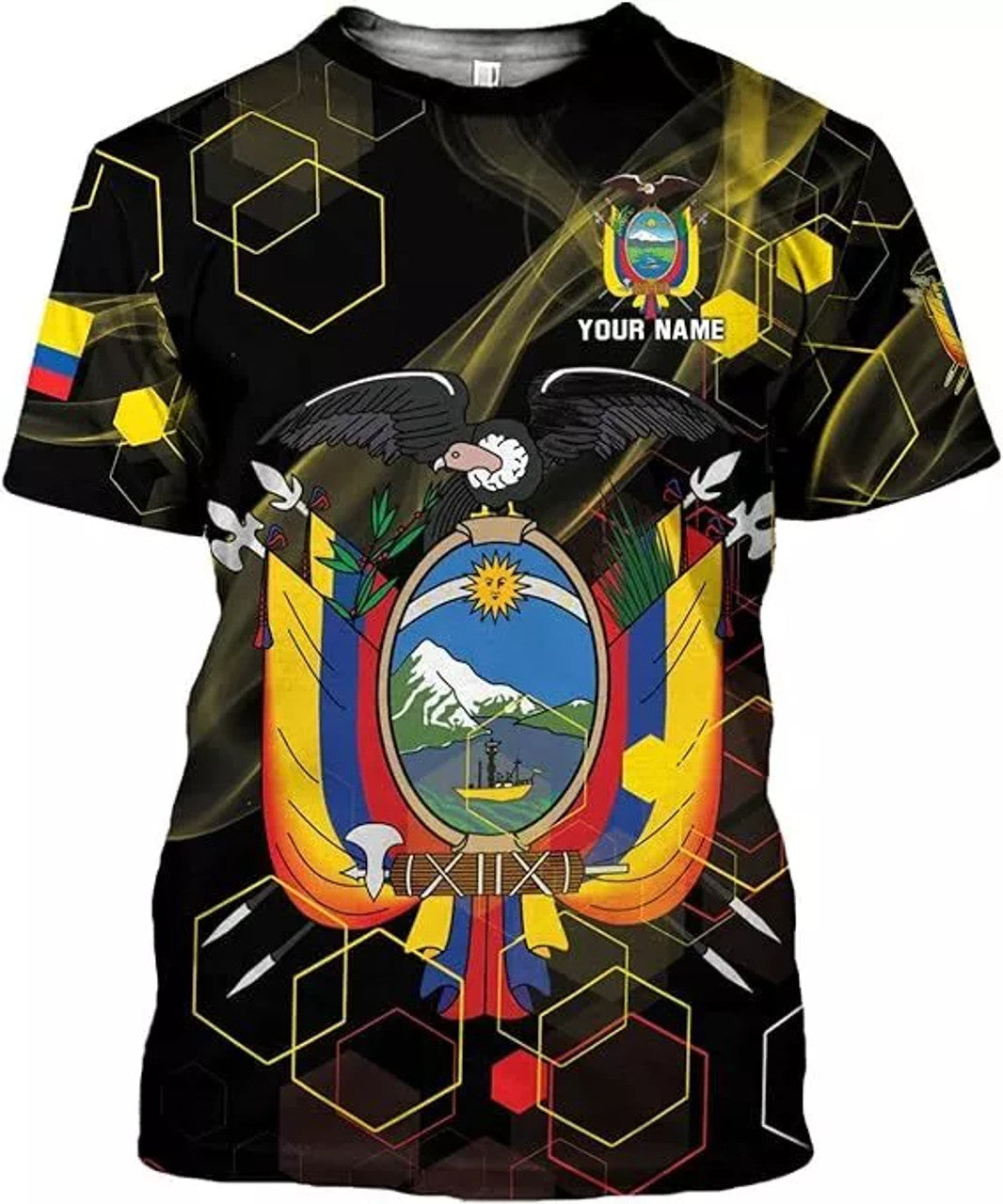 Custom Ecuador Ecuadorian Flag Pride Gift T-Shirt, Ecuador Shirts for