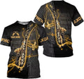 Custom Musical Saxophone T-Shirt 3D Instrument Hoodie For Men 3D
