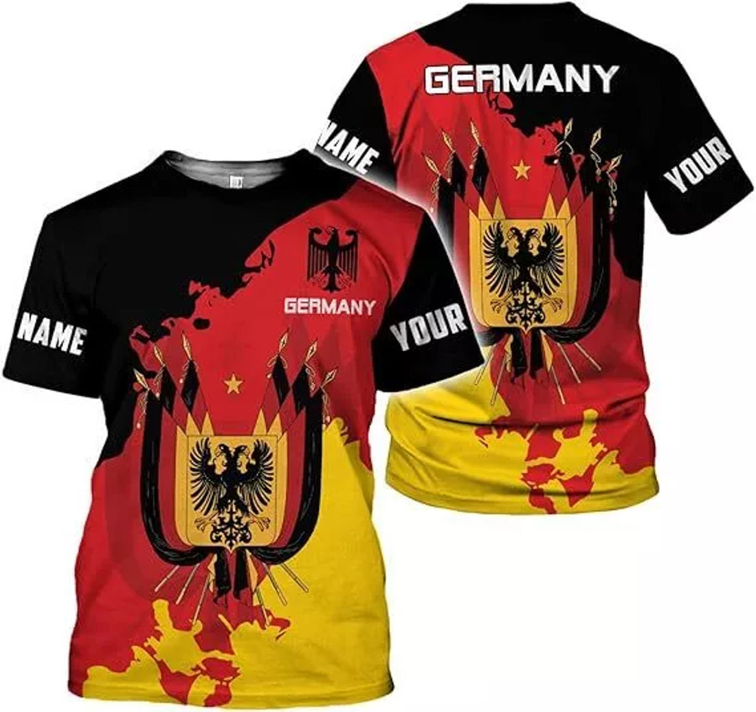 Custom Germany Shirt 3D Custom German Shirt gift for Men and Women German Flag Shirt