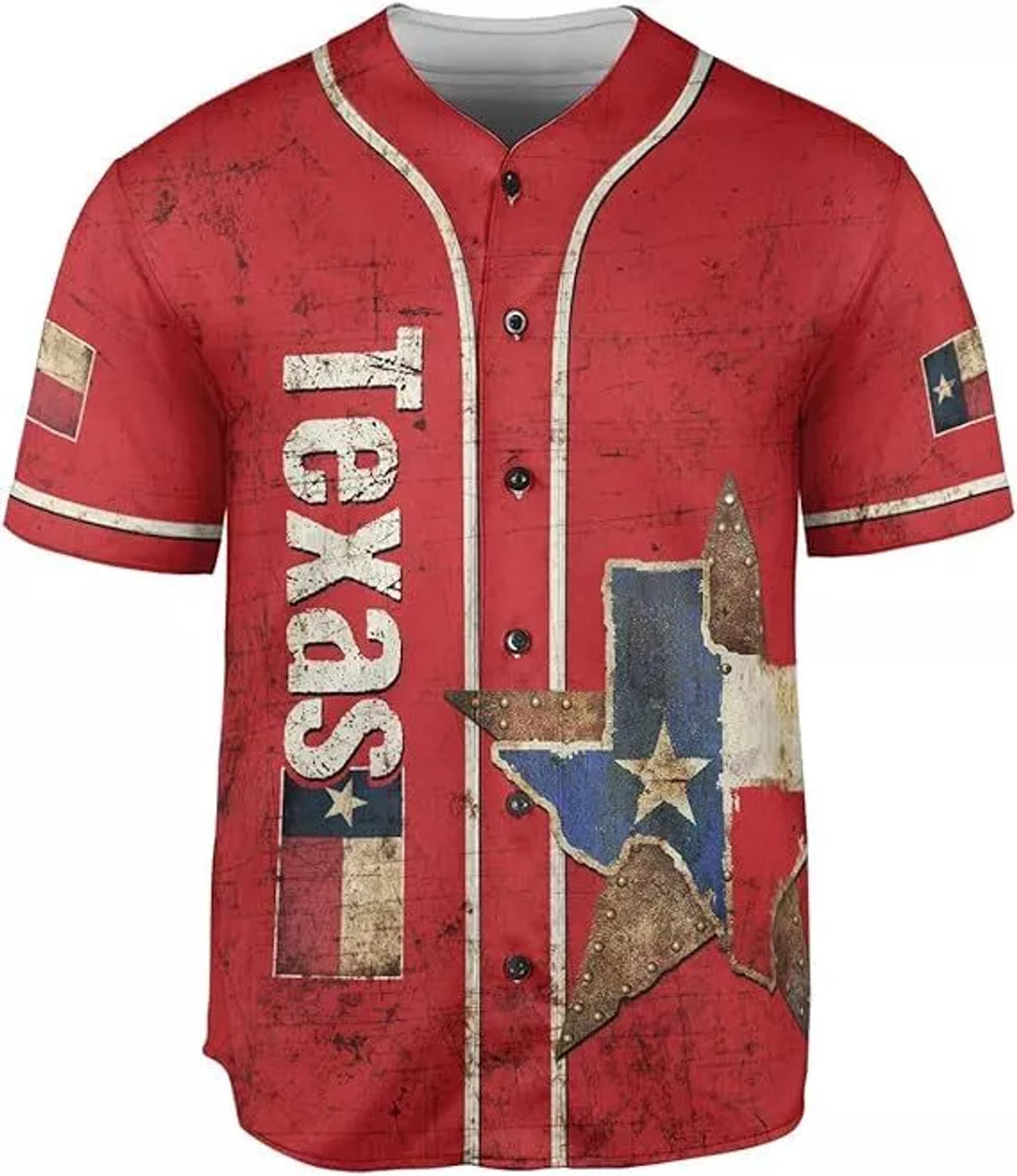 Custom Texas Baseball Jersey, Proud Texas Jersey Men State of Texas Flag Shirts