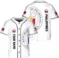 Custom Personalized Philippines Baseball Jersey, Filipino Flag Baseball Jersey, Philipp