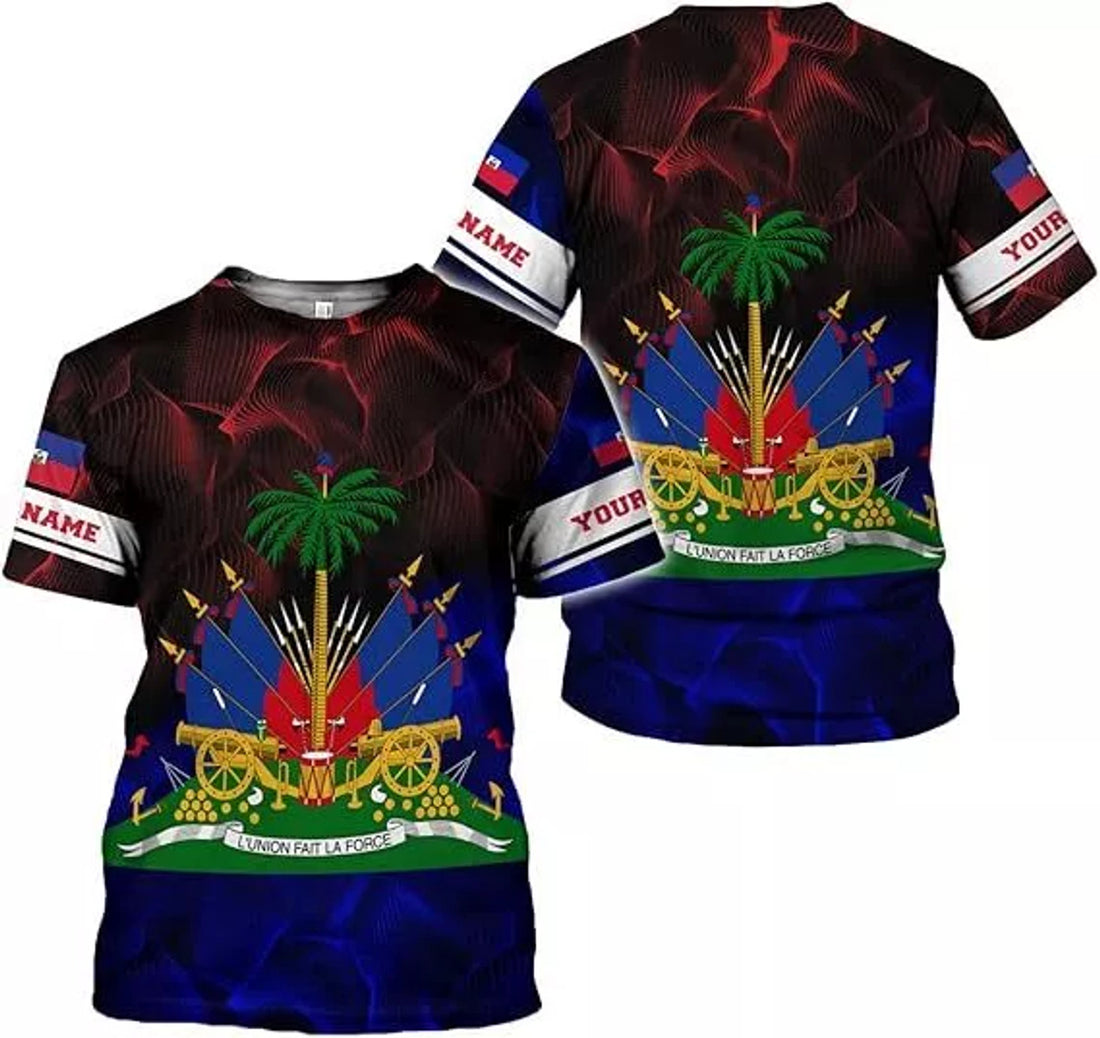 Custom Haiti Shirt Haitians Flag Pride Shirt Haiti Shirts for Men Haitian Pride T-Shirt S- 5XL