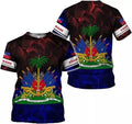 Custom Haiti Shirt Haitians Flag Pride Shirt Haiti Shirts for Men Haitian Pride T-Shirt S- 5XL