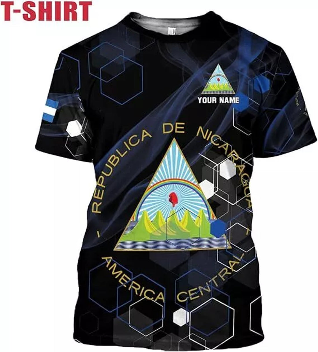 Custom Nicaragua Flag Shirts Nicaraguan Camisas T-Shirt Nicaragua Shirt 3D