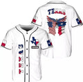 Custom American Flag Texas Flag Eagle3D All Over Print Baseball Jersey Shirt Size S-5XL