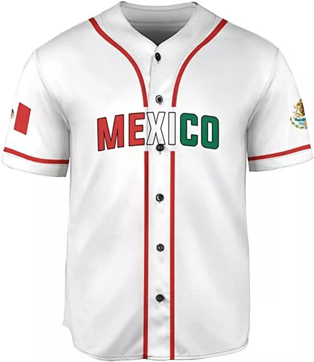 Custom Personalized Mexico Baseball Jersey, Mexican Baseball Jersey for Men Women, Mexi