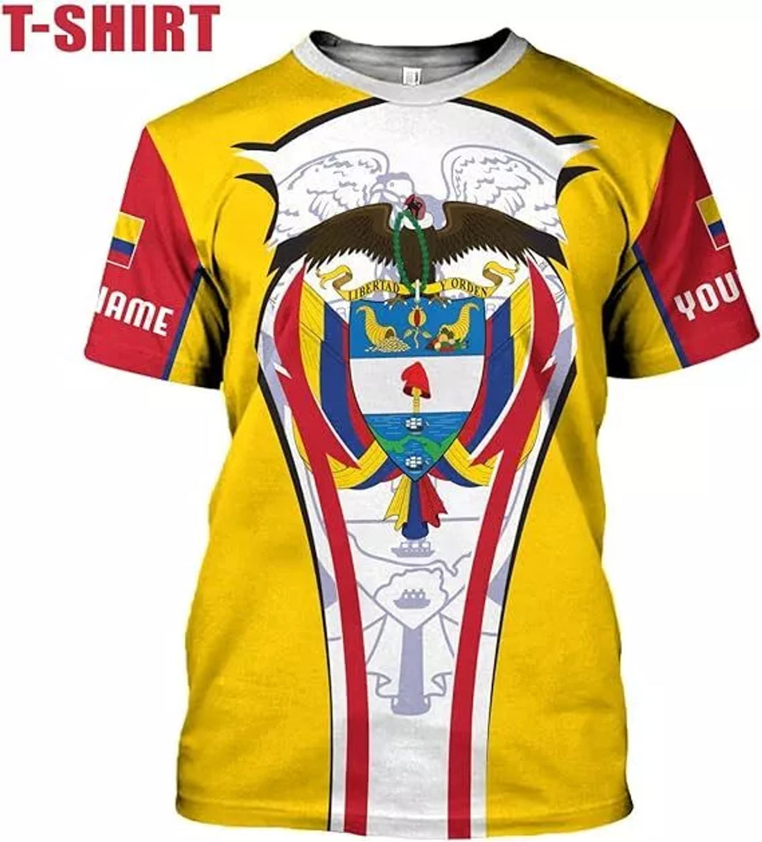 Custom Colombia Shirt 3D, Colombia Flag Shirts for Men Women, Colombian Pride