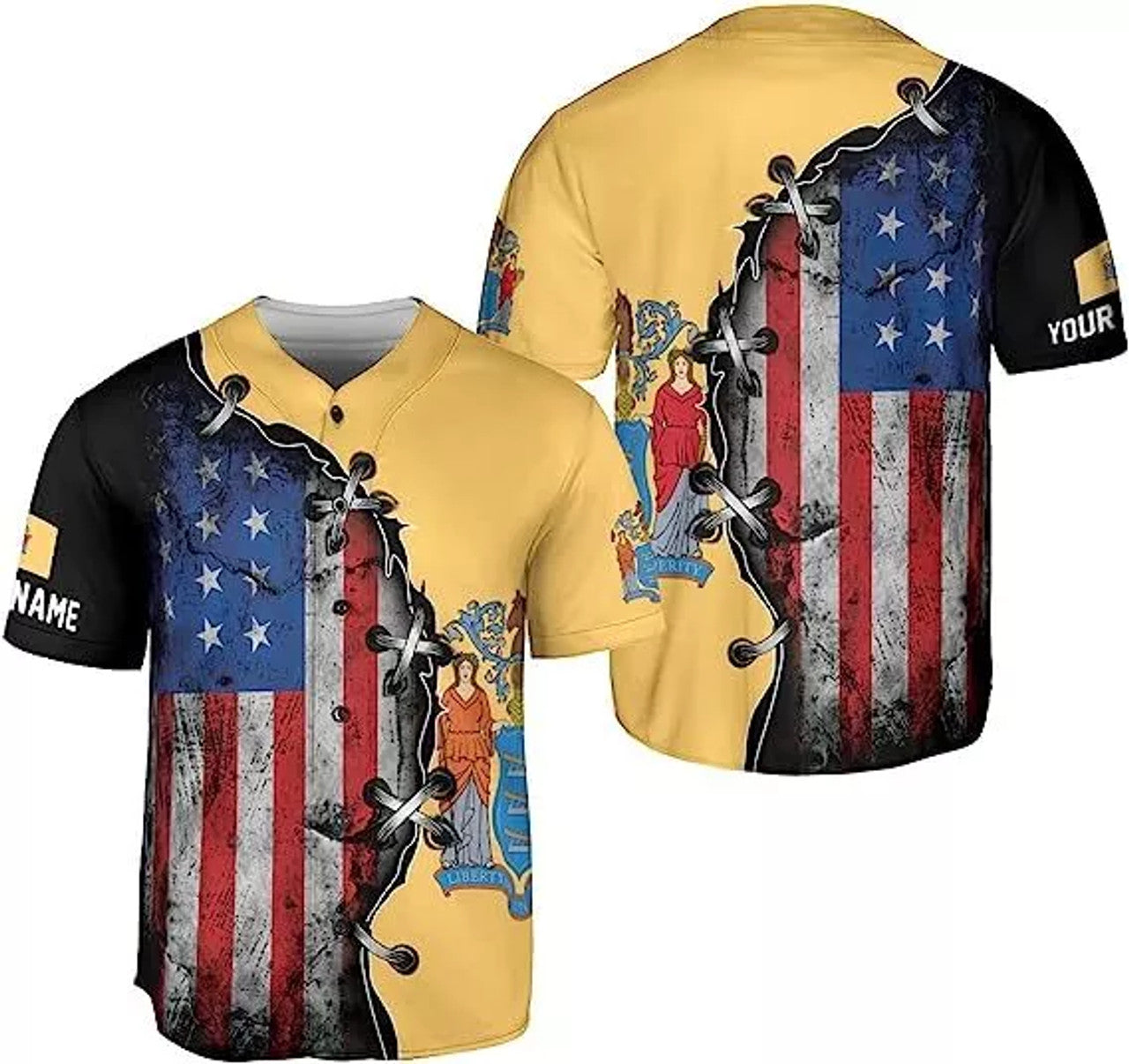 Custom Name New Jersey Baseball Jersey Shirts NJ New Jersey State Shirts f