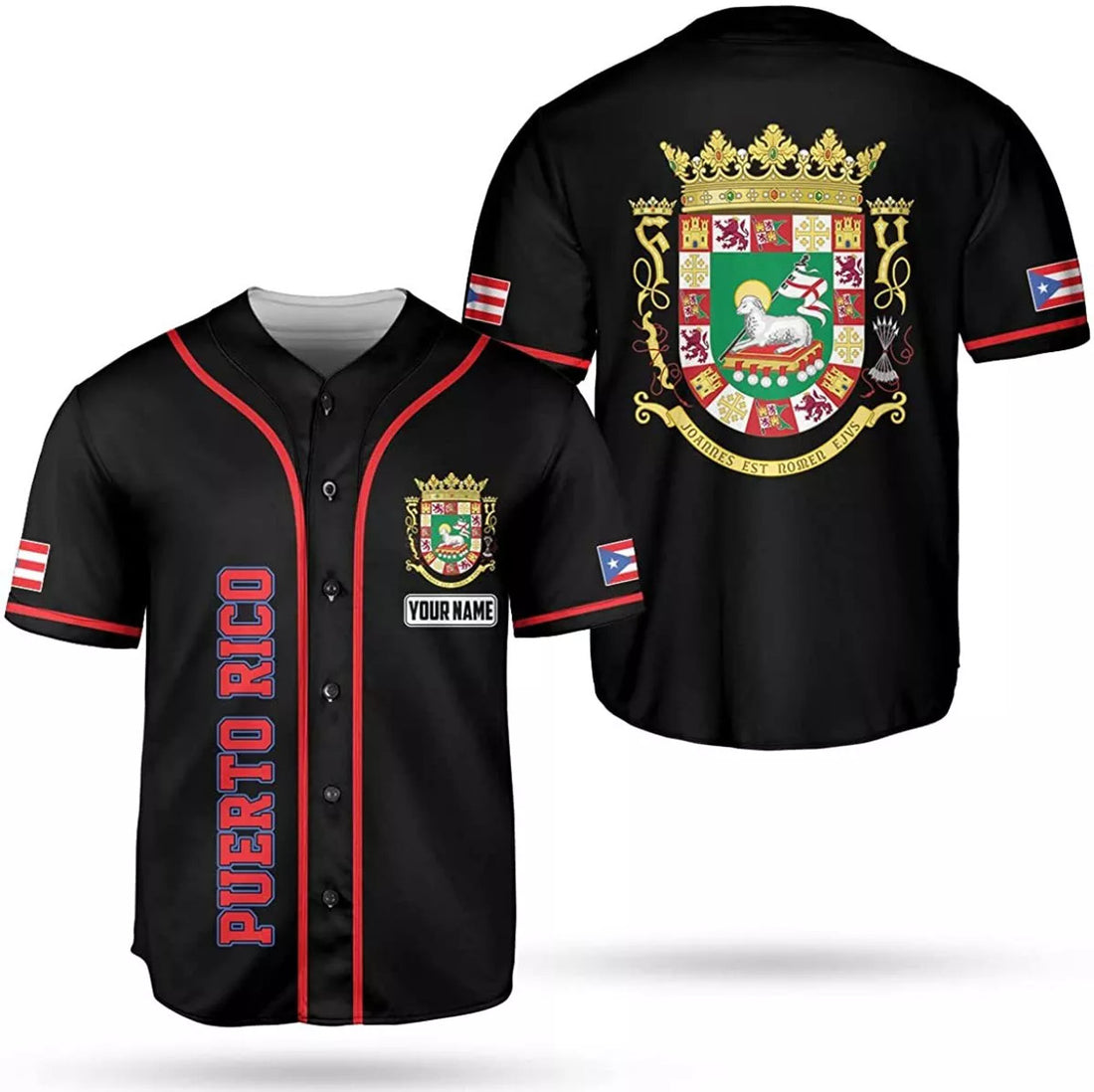 Custom Personalized Puerto Rico Puerto Rican Baseball Shirt Customized Team Name Puerto Baseball Jersey