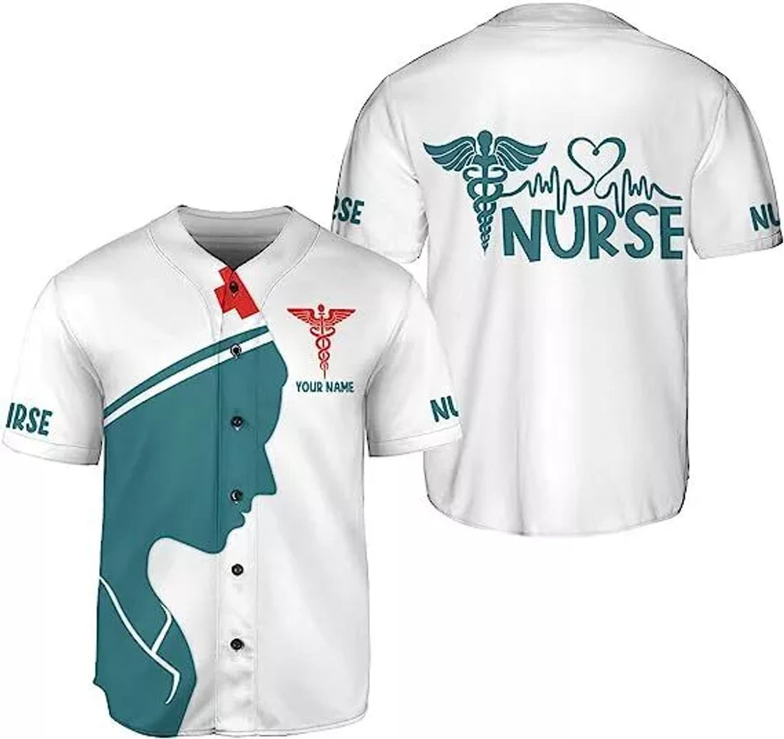 Custom Personalized Nurse Baseball Jersey Shirt, Nurse Graduation Gifts, Nursing Emerge