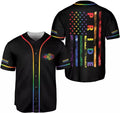 Custom Personalized Name LGBT Love is Love Pride Baseball Jersey Shirt, LGBT Rainbow