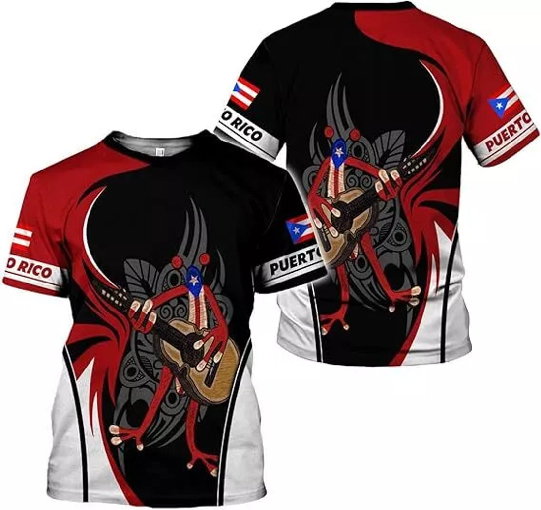Custom Puerto Rico Shirts 3D Puerto Rico Shirt Puerto Rico Flag T-Shirt for Men