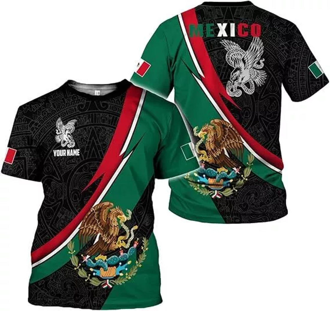 Mexican Shirts for Men 3D Custom Mexico Shirts for Men Mexico Shirts for Women