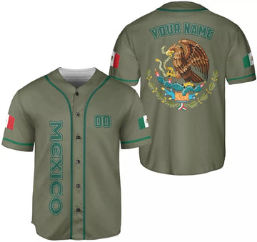 Custom Personalized Name Mexico Baseball Jersey Mexico, Mexican Jersey for Men and Wome