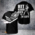 Custom Hit Hard Run Fast Turn Left Baseball Jersey Shirt 3d s 5xl Men Dad Father Day Gi