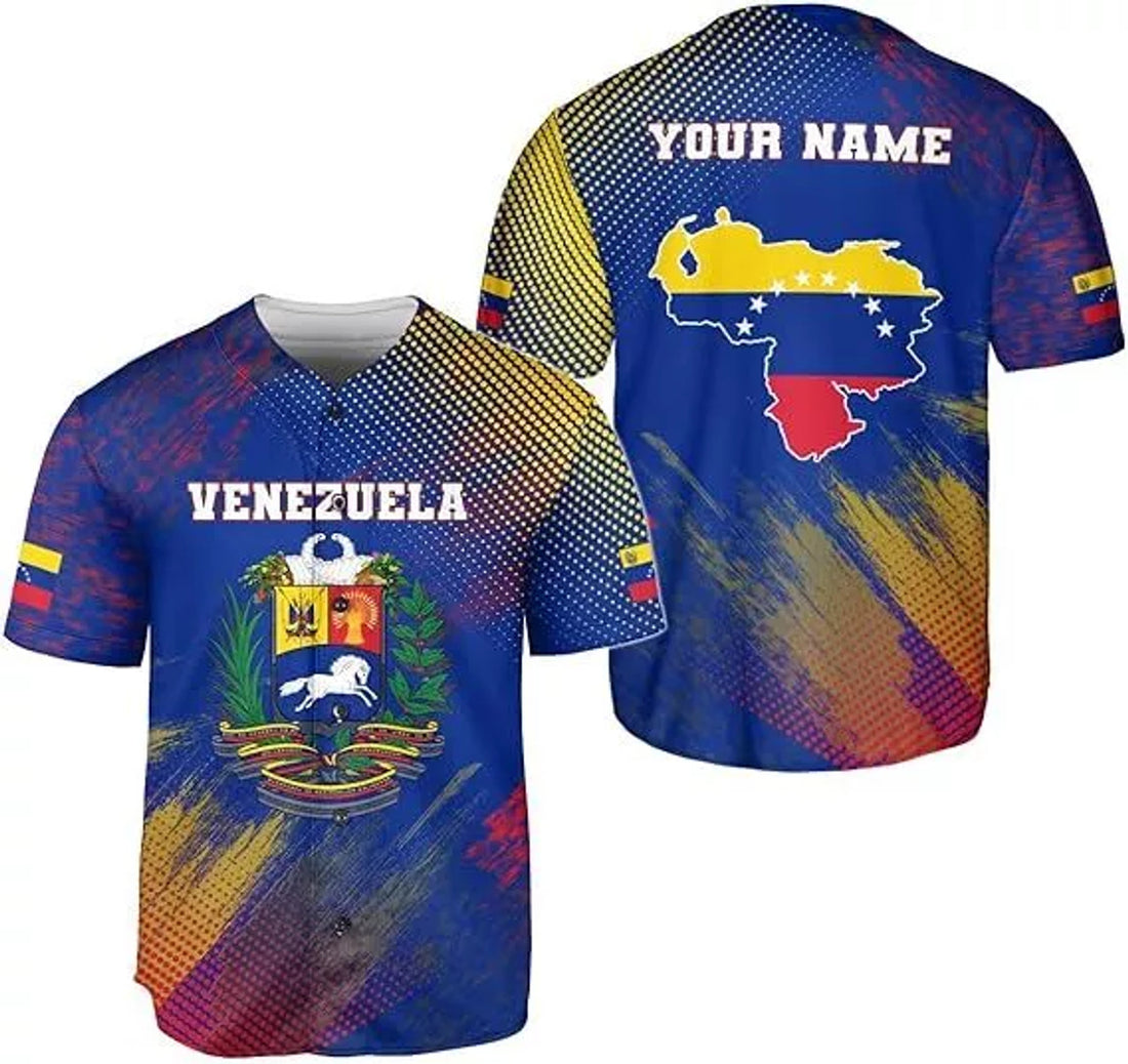 Custom Venezuela Baseball Jersey, Camisa De Venezuela, Venezuela Shirt, Venezuelan