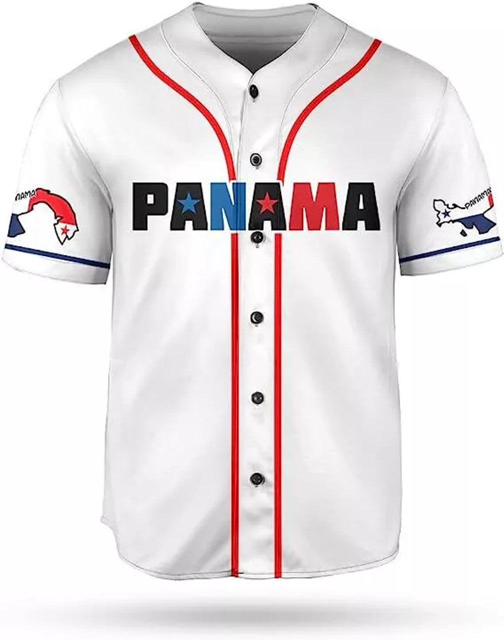 Custom Name Panama Baseball Jersey Camisa Shirt, Panamanian Flag Jersey