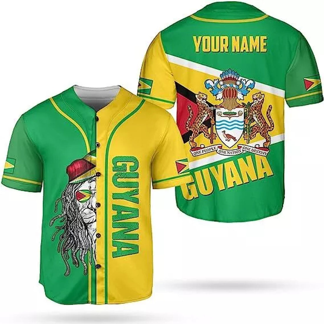 Custom Personalized Guyana Shirts, Guyana Pride Baseball Jersey Guyanese Guyana Flag Je