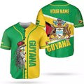 Custom Personalized Guyana Shirts, Guyana Pride Baseball Jersey Guyanese Guyana Flag Je
