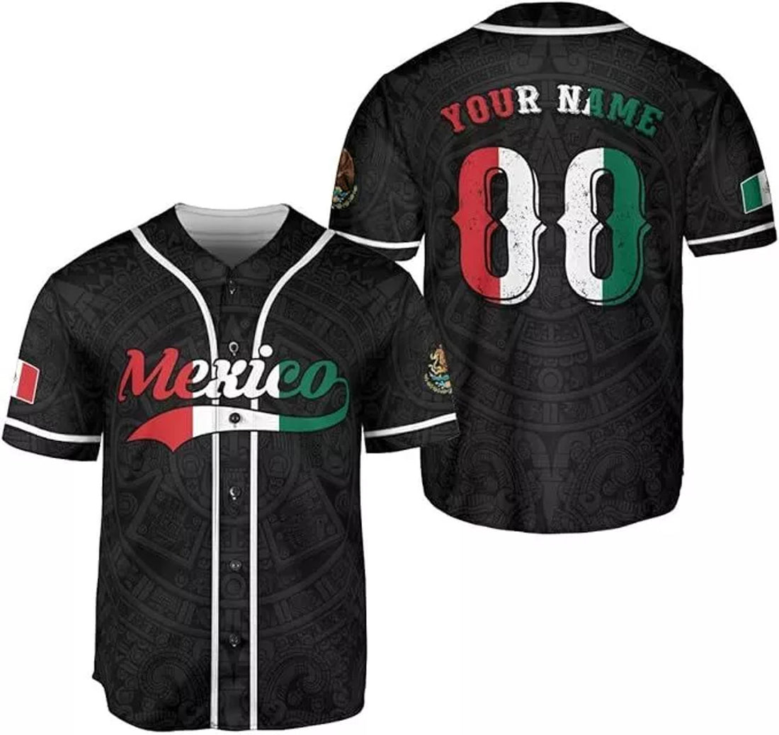 Custom Mexico Baseball Jersey Men Women Eagle Flag Mexican Shirt